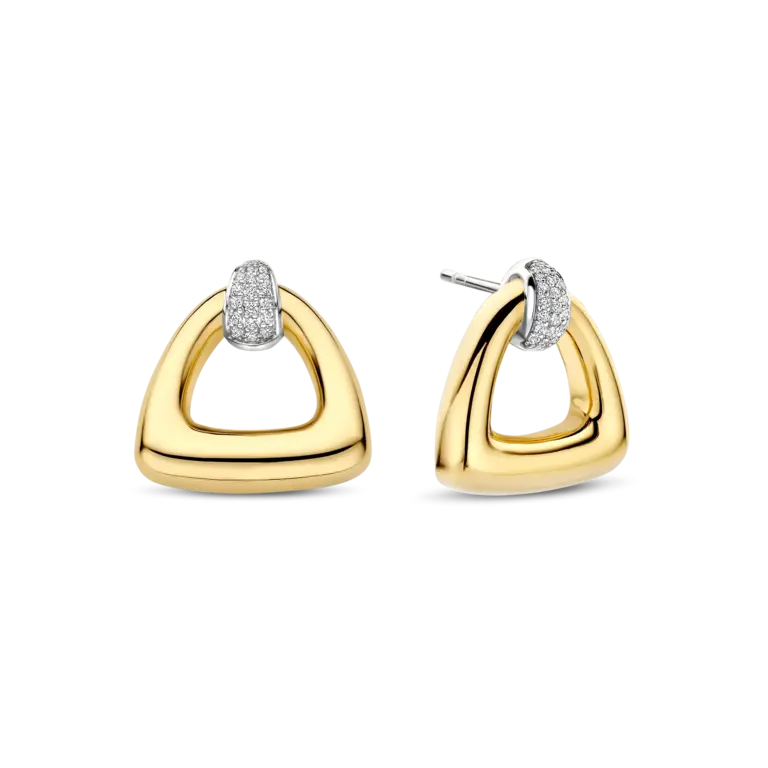 Ti Sento Milano Boucles d'oreilles argent plaqué or