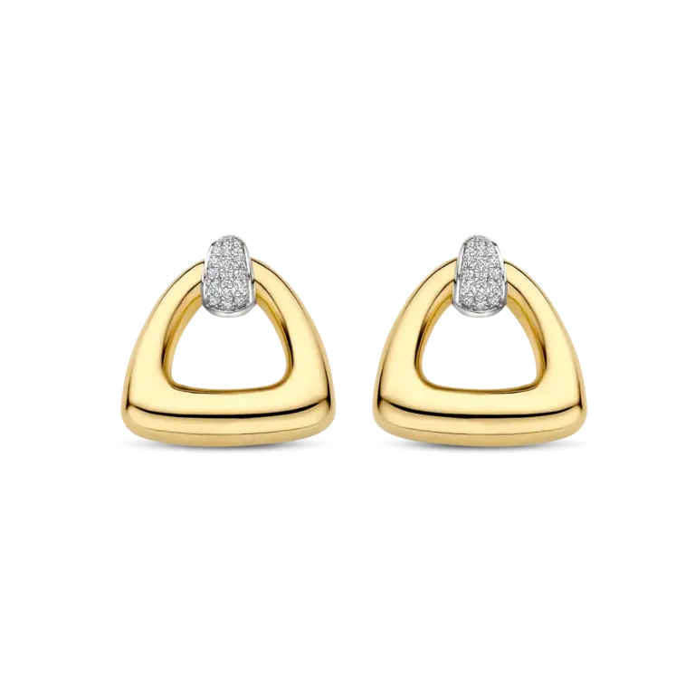 Ti Sento Milano Boucles d'oreilles argent plaqué or