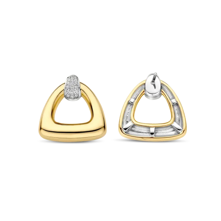 Ti Sento Milano Boucles d'oreilles argent plaqué or