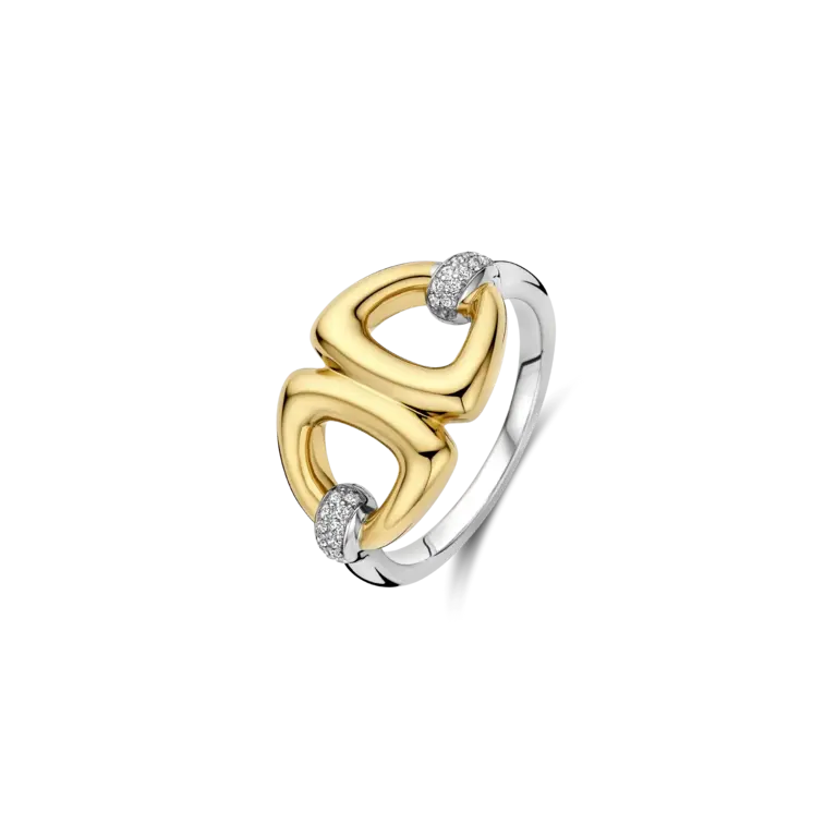 Ti Sento Milano Bague 2 tons forme géométrique