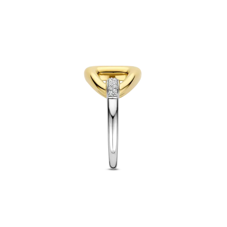 Ti Sento Milano Bague 2 tons forme géométrique