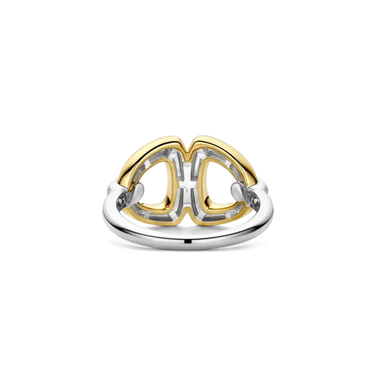 Ti Sento Milano Bague 2 tons forme géométrique