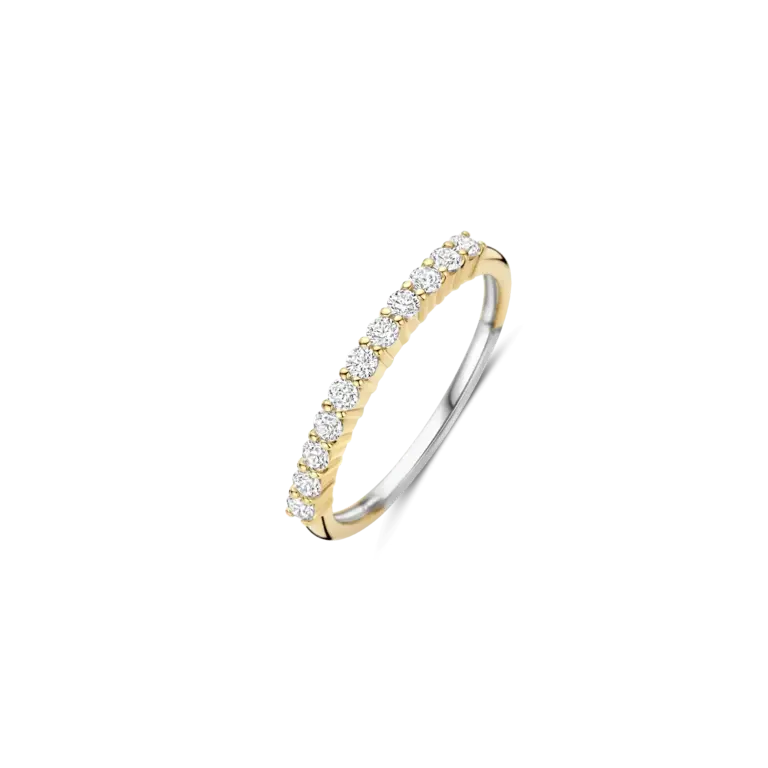 Ti Sento Milano Jonc semi éternité cz plaqué or