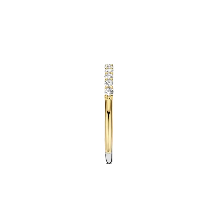 Ti Sento Milano Jonc semi éternité cz plaqué or