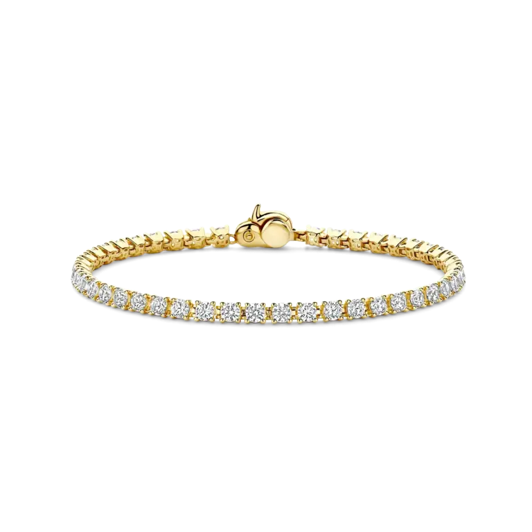 Ti Sento Milano Bracelet Tennis argent plaqué or/zircons