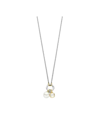 Ti Sento Milano Collier argent plaqué or/perle