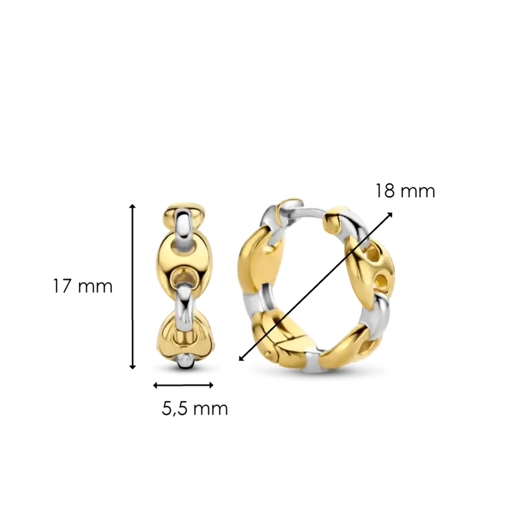 Ti Sento Milano Boucles d'oreilles Mailles grain de café