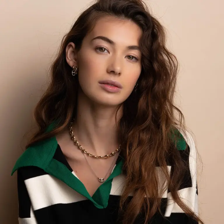 Ti Sento Milano Chaîne mailles grain de café 42cm