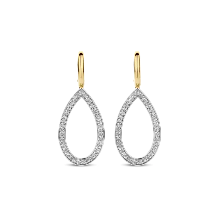 Ti Sento Milano Boucles d'oreilles gouttes pavé de zircons