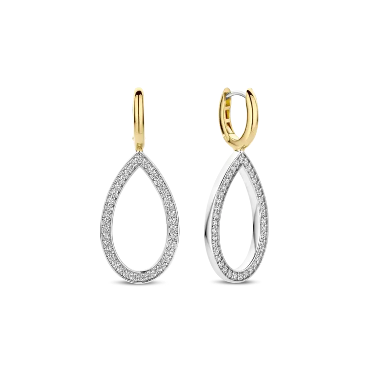 Ti Sento Milano Boucles d'oreilles gouttes pavé de zircons