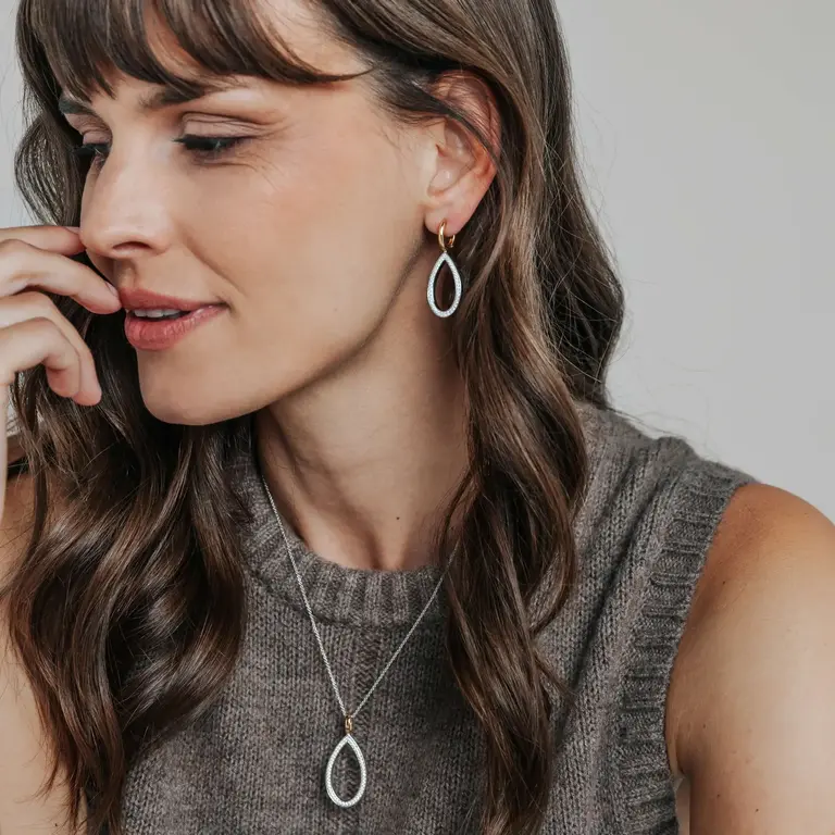 Ti Sento Milano Boucles d'oreilles gouttes pavé de zircons