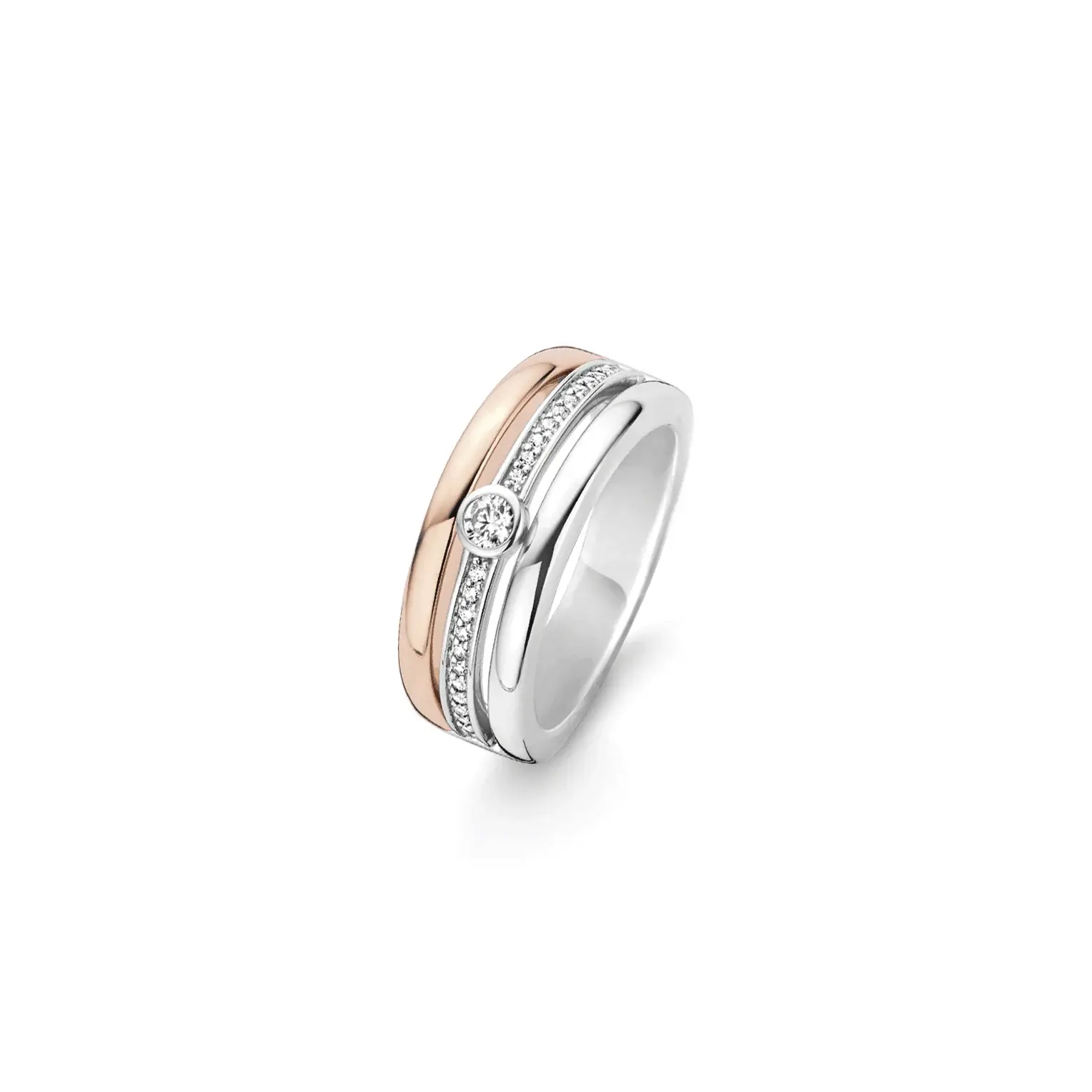 Bague arg 2t cz blanc