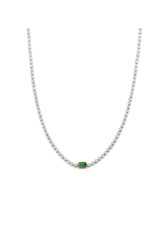 Ti Sento Milano Collier Tennis Argent/Zircon vert