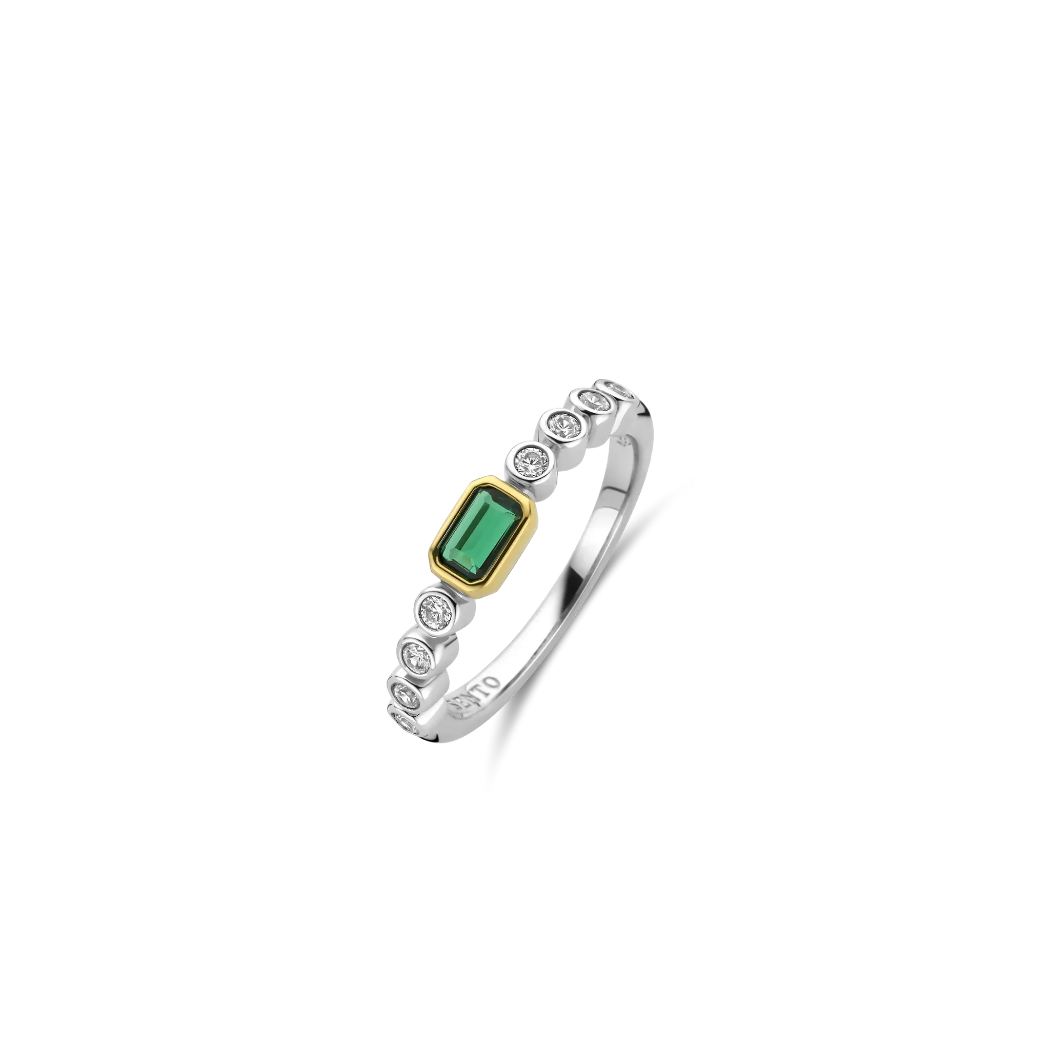 Bague Argent CZ Vert