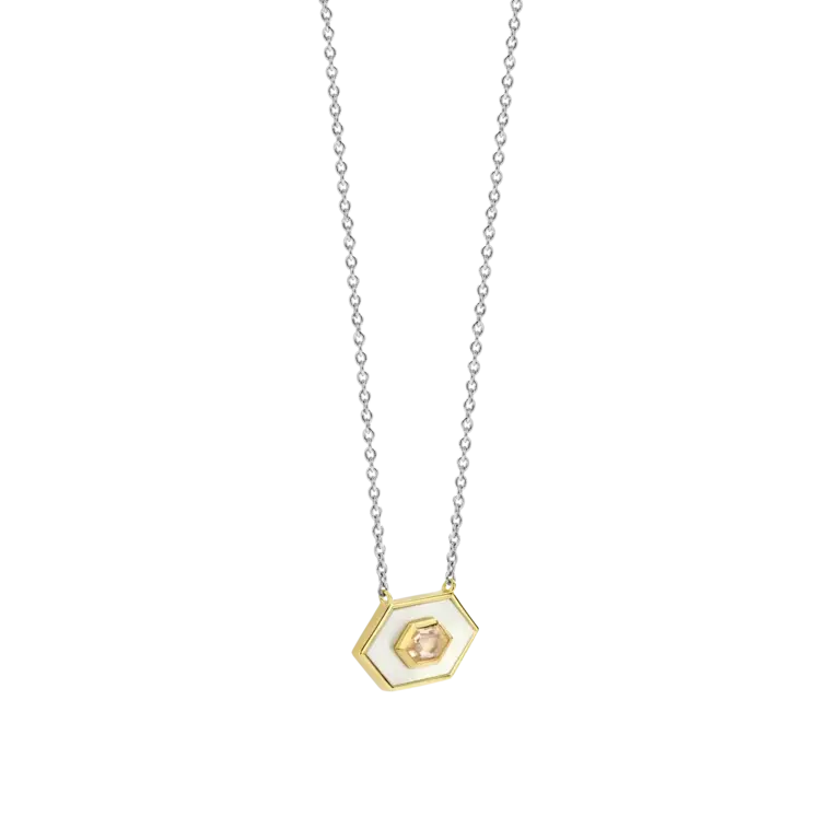 Ti Sento Milano Collier argent plaqué or/nacre