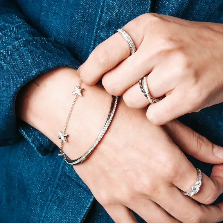 Ti Sento Milano Bague trinité zircons