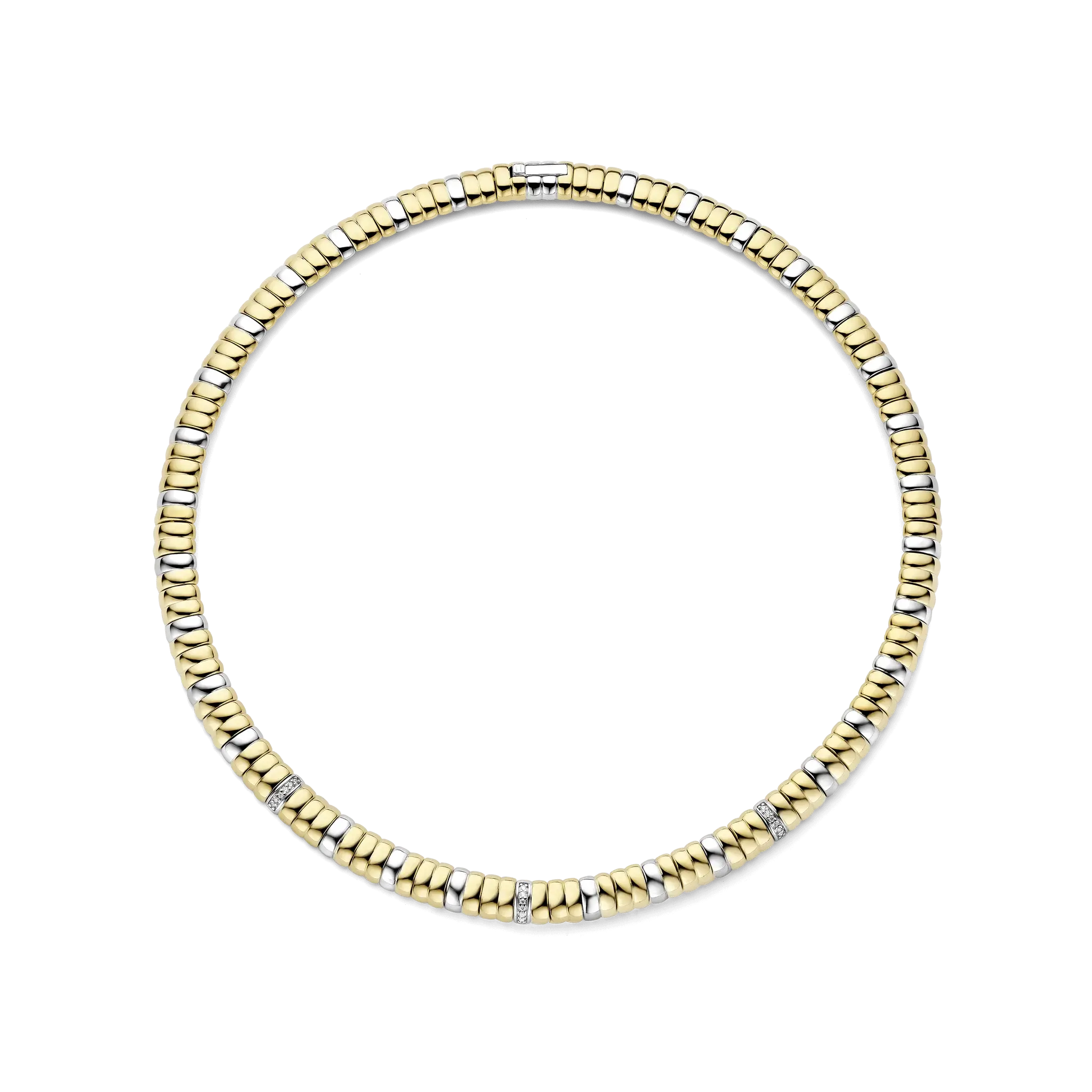 Collier Argent Pl Or CZ