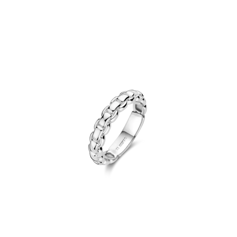 Ti Sento Milano Bague style chaine argent