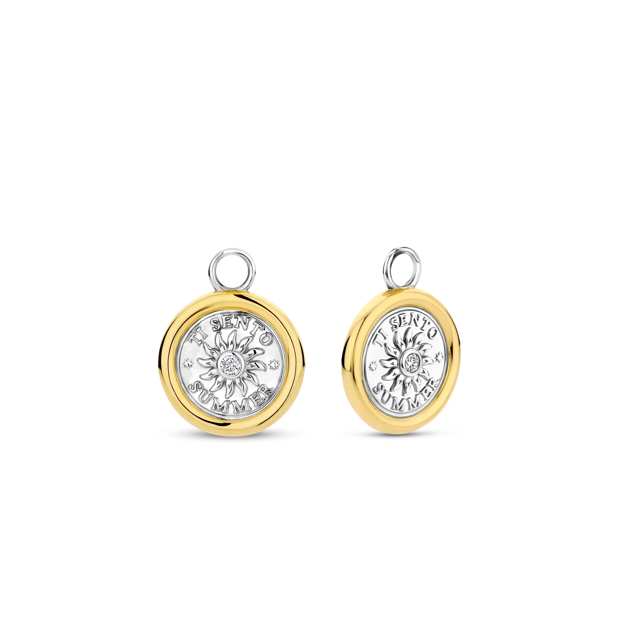 Charms pour Bo 2t jaune arg. cz soleil