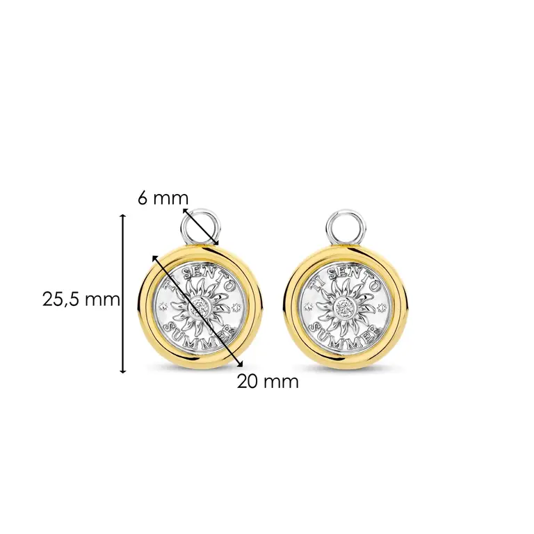 Ti Sento Milano Charms pour boucles d'oreilles soleil