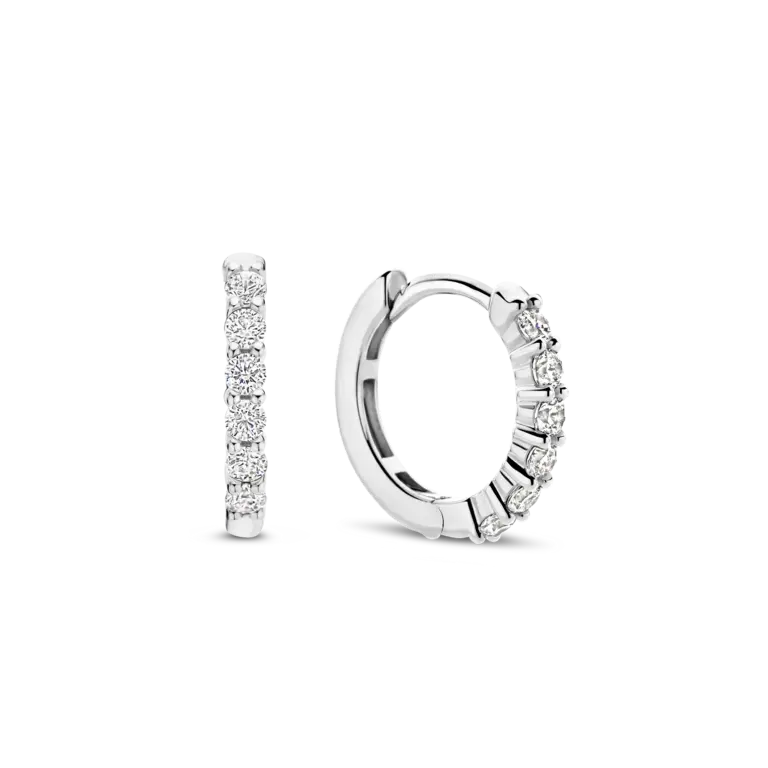 Ti Sento Milano Huggies argent zirconias 13mm