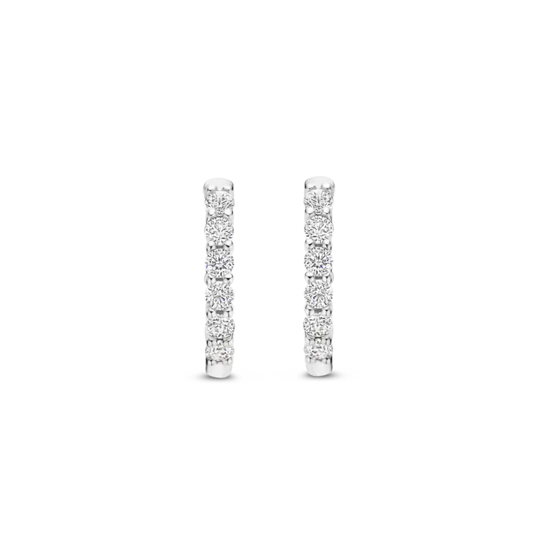 Ti Sento Milano Huggies argent zirconias 13mm