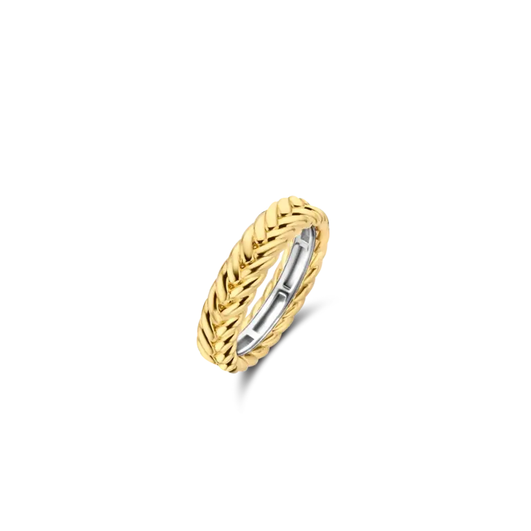 Ti Sento Milano Jonc tressé plaqué or