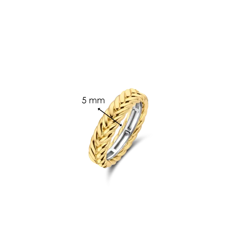 Ti Sento Milano Jonc tressé plaqué or