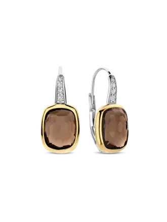 Ti Sento Milano Boucles d'oreilles argent plaqué or