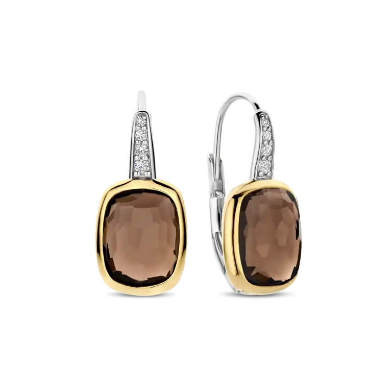 Ti Sento Milano Boucles d'oreilles argent plaqué or