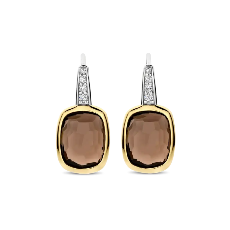 Ti Sento Milano Boucles d'oreilles argent plaqué or