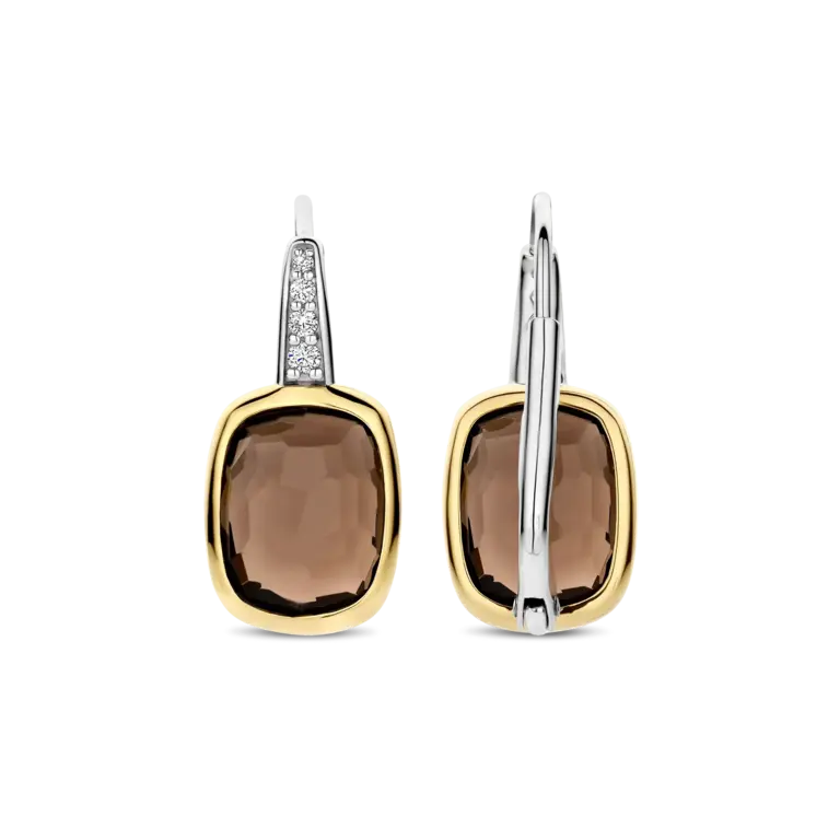 Ti Sento Milano Boucles d'oreilles argent plaqué or