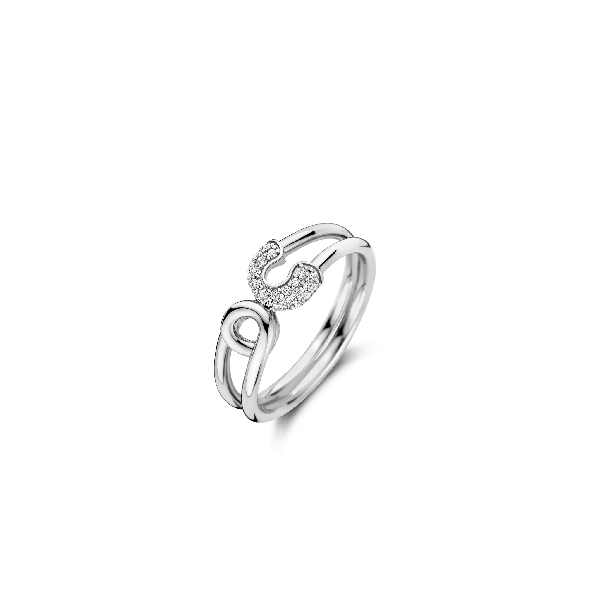 Bague argent épingle cz