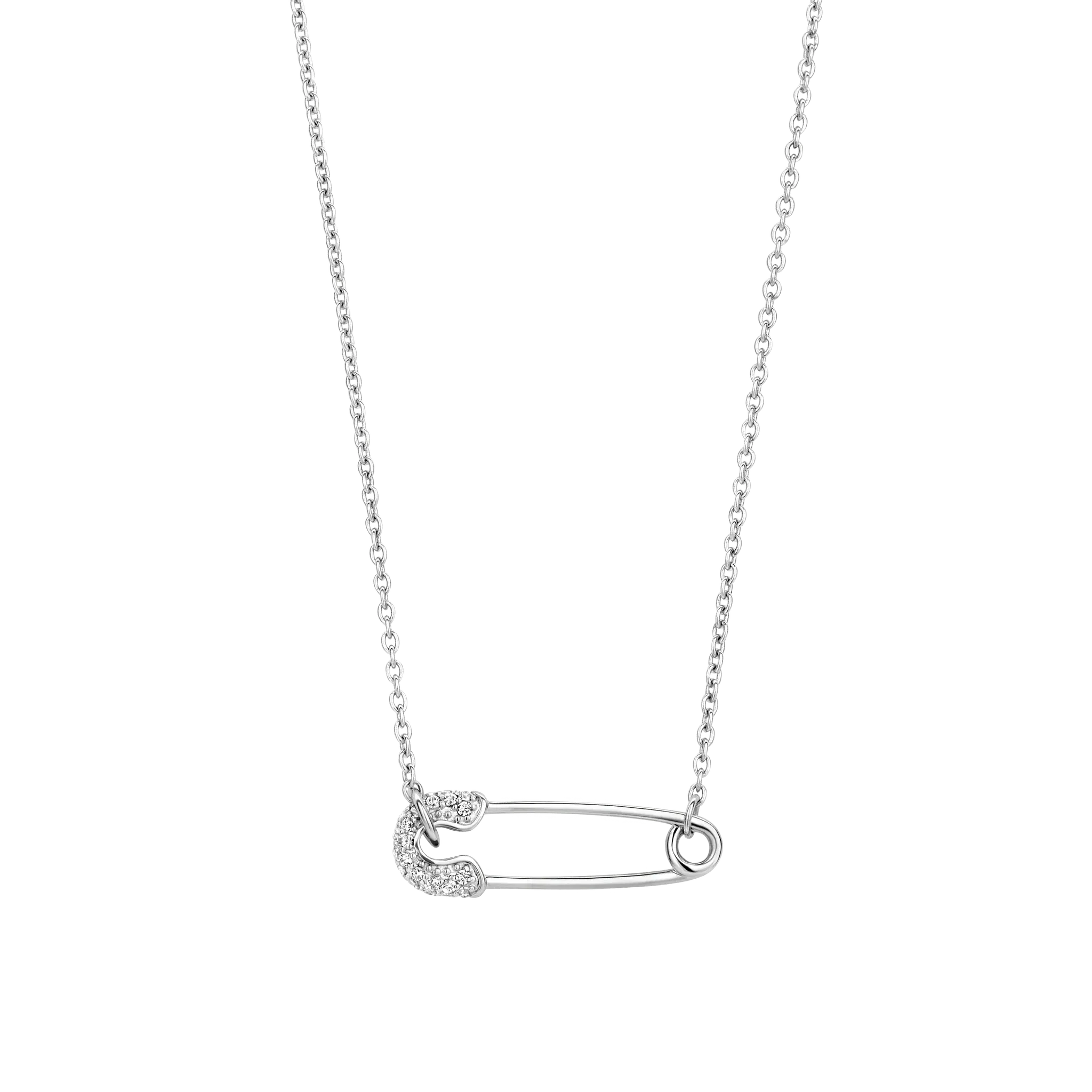 Collier Argent Épingle CZ