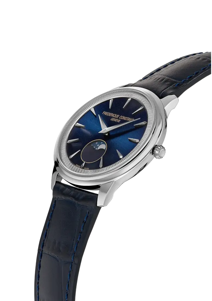 Frederique Constant Montre Classic Moneta lunaire bleu marine