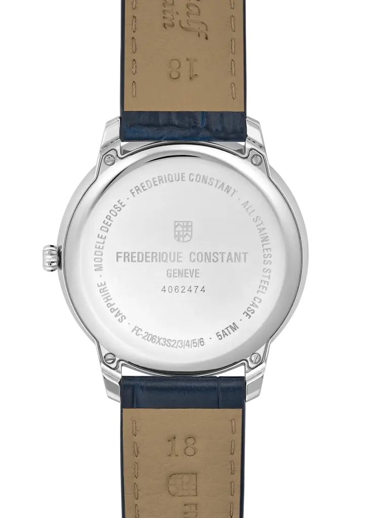 Frederique Constant Montre Classic Moneta lunaire bleu marine