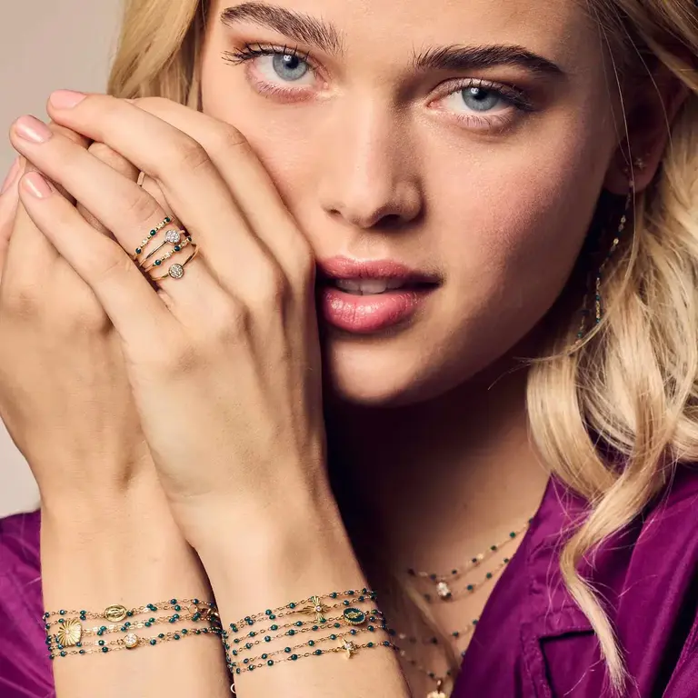 Gigi Clozeau Bracelet 18K Résine Jungle 17 cm