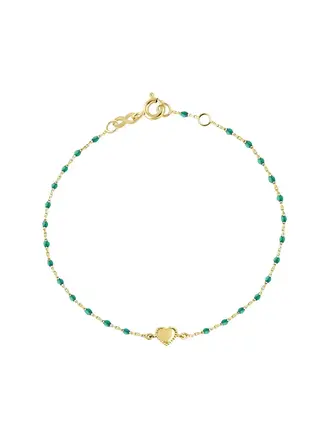 Gigi Clozeau Bracelet Lucky Coeur 18K Emeraude