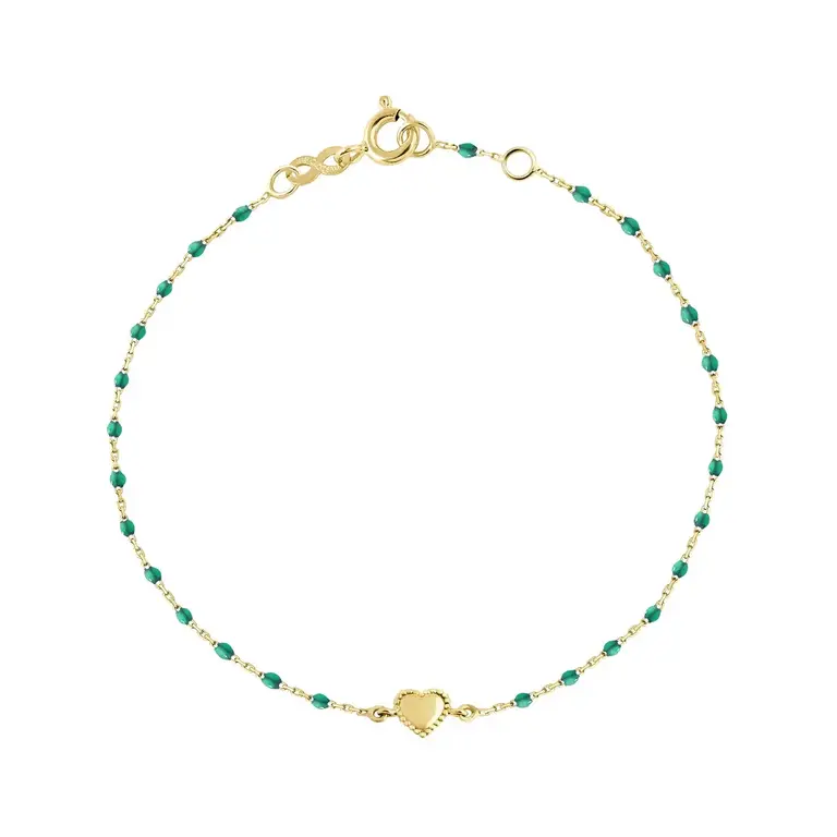 Gigi Clozeau Bracelet Lucky Coeur 18K Emeraude