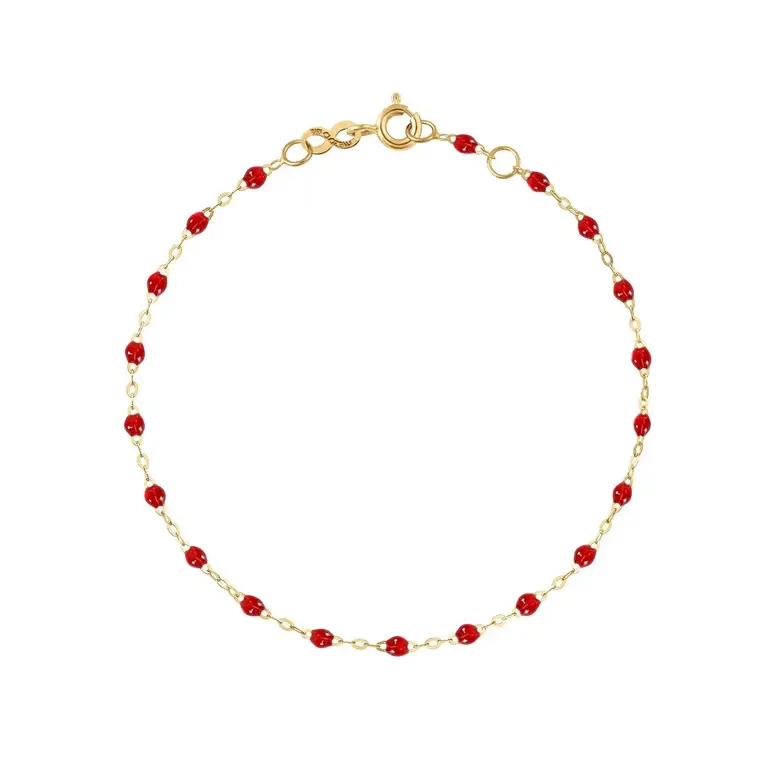 Gigi Clozeau Bracelet 18K Resine Rouge Rubis 17 cm