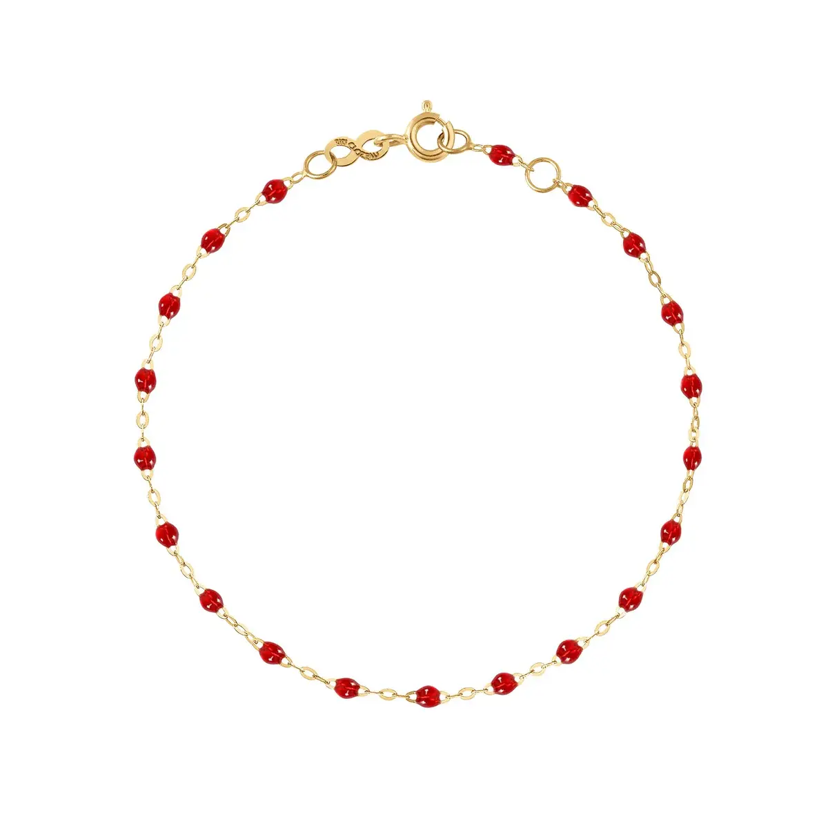 BRAC 18K RESINE RG RUBIS 17CM G CLOZEAU