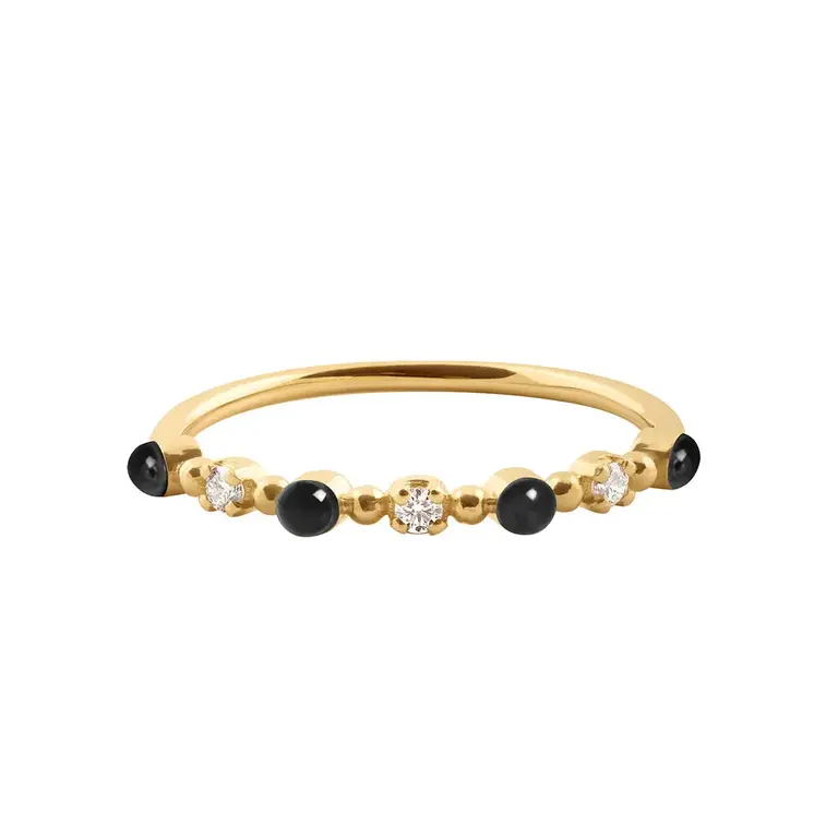 Gigi Clozeau Bague 18K Noir Diamants