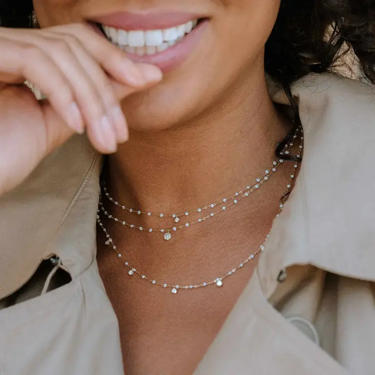 Gigi Clozeau Collier Supreme 18K Opale Diamants 45 cm