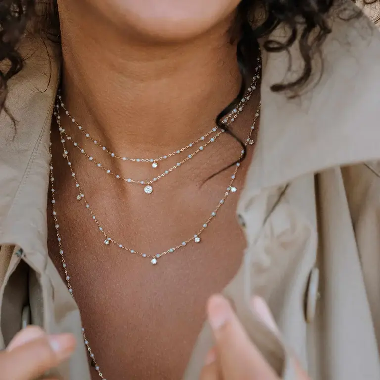 Gigi Clozeau Collier Supreme 18K Opale Diamants 45 cm