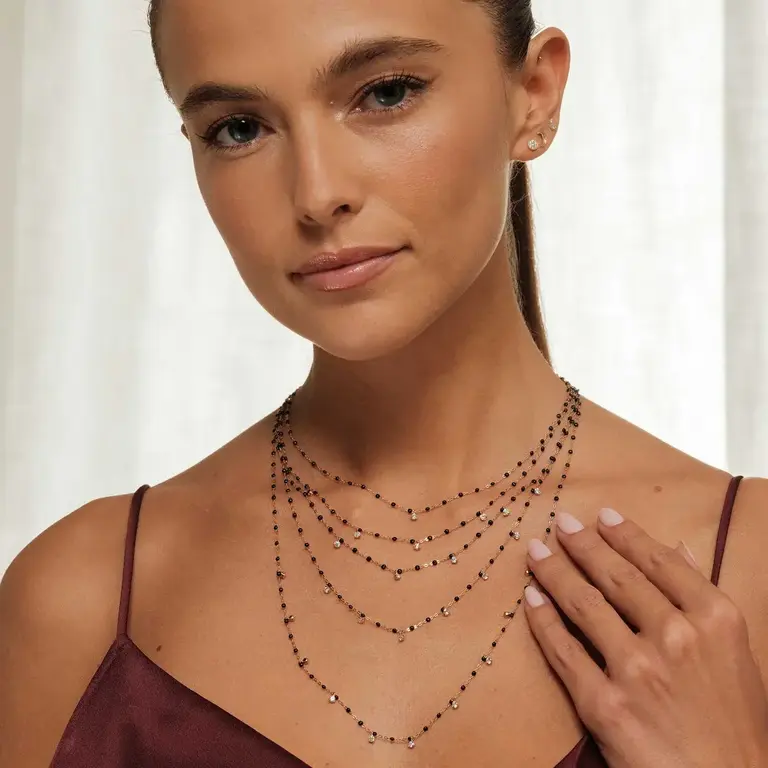 Gigi Clozeau Collier Supreme 18K Noir Diamants 45 cm