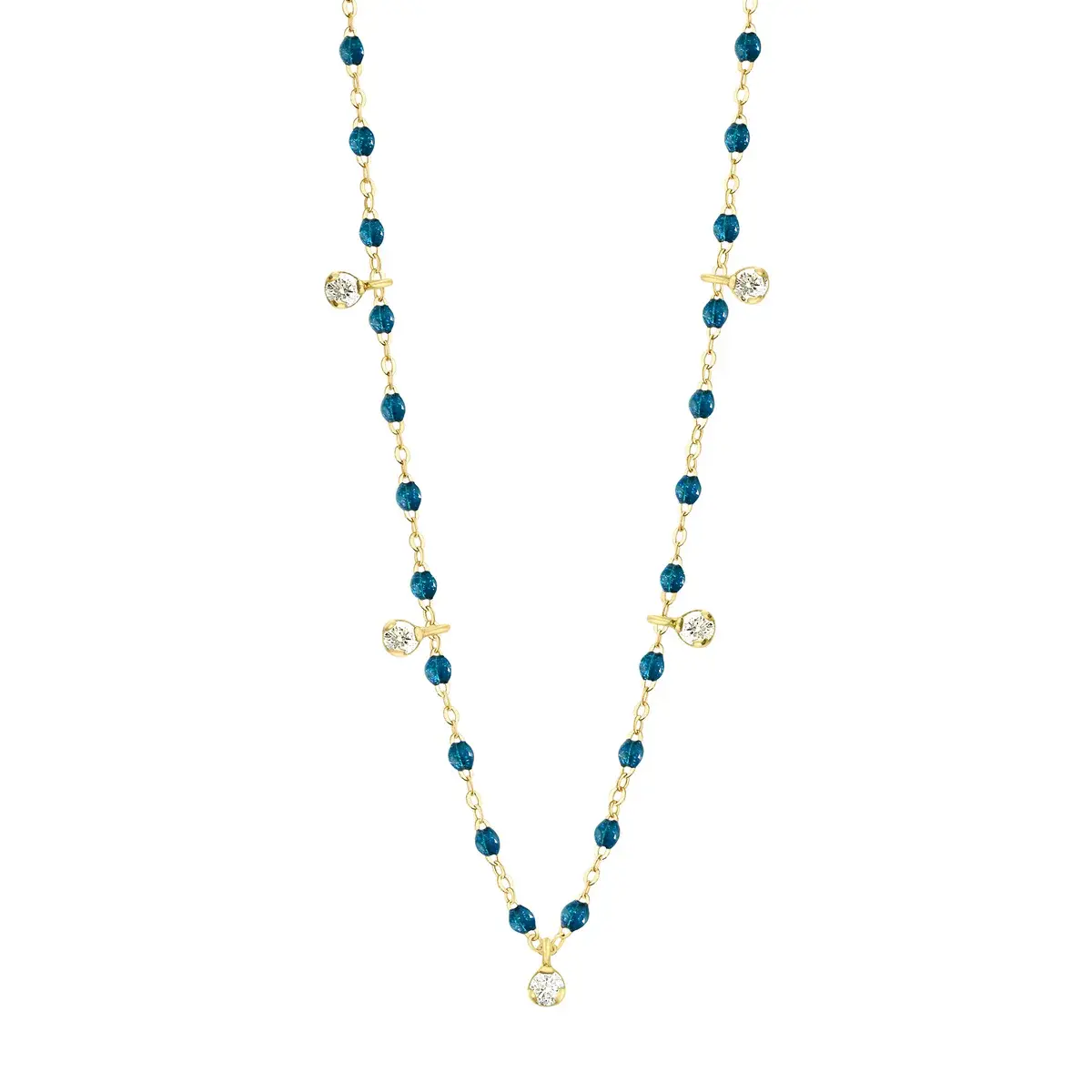 Collier Supreme 18KJ 5 dia 0.30ct Jungle 45cm