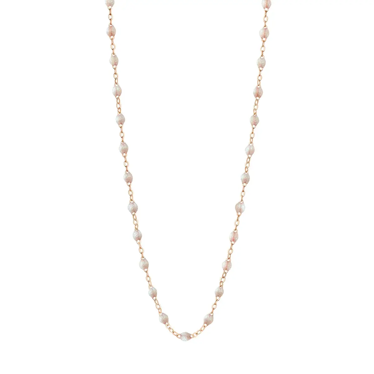 Collier 18KR Résine Opale 42 cm