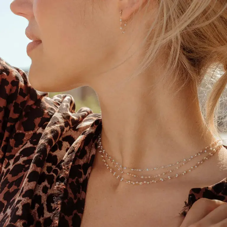 Gigi Clozeau Collier 18KR Résine Opale 42 cm