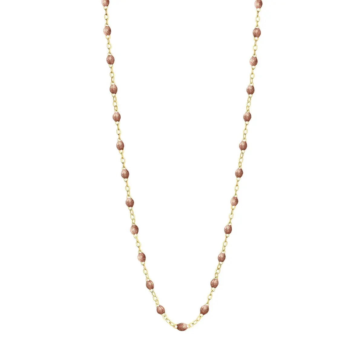 Collier 18KJ Résine Cuivre 42cm
