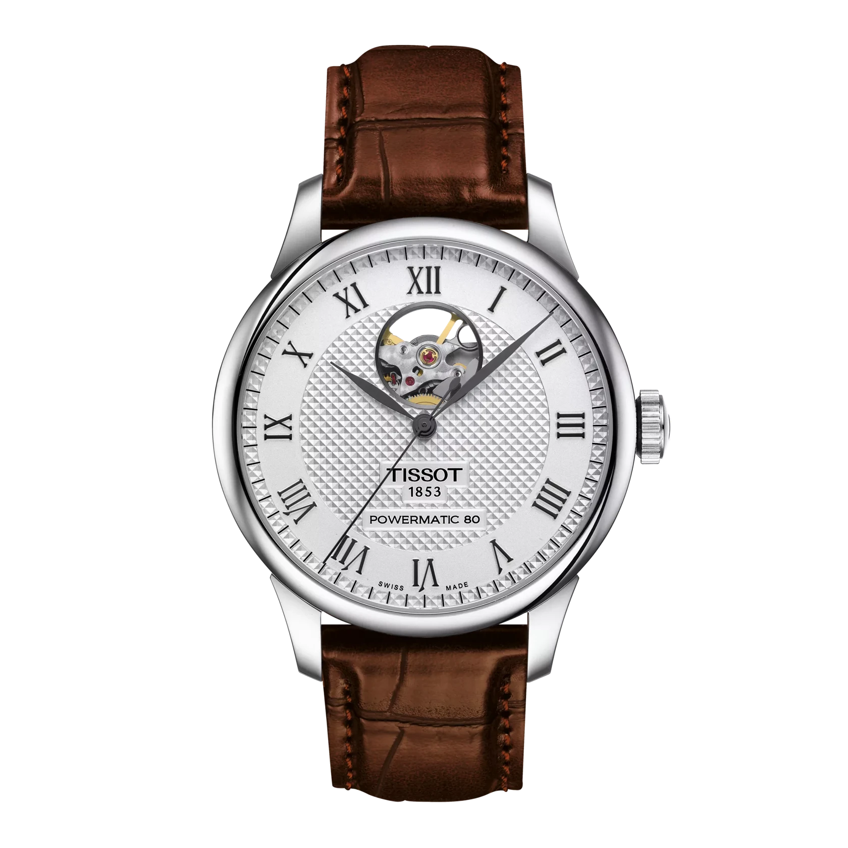 Le Locle Powermatic 80 cuir brun